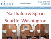 Tablet Screenshot of centurynailsseattle.com